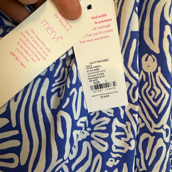 Lilly Pulitzer Womens Cascadia Skort Blue UPF 50 Luxletic - Picture 7 of 8